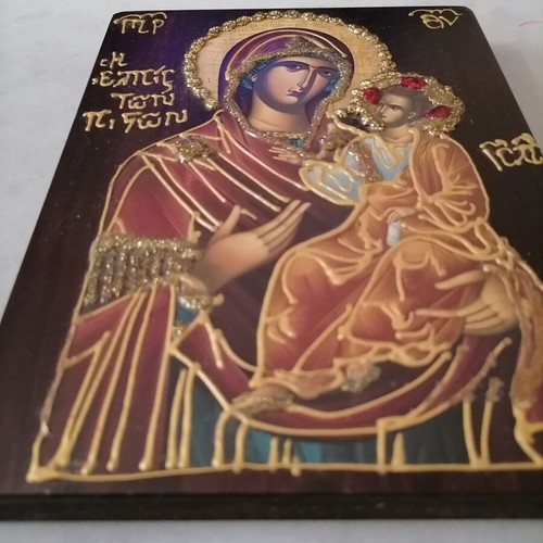 Icon of Panagia Vrefokratousa The Hope of the Faithful on Wood like new