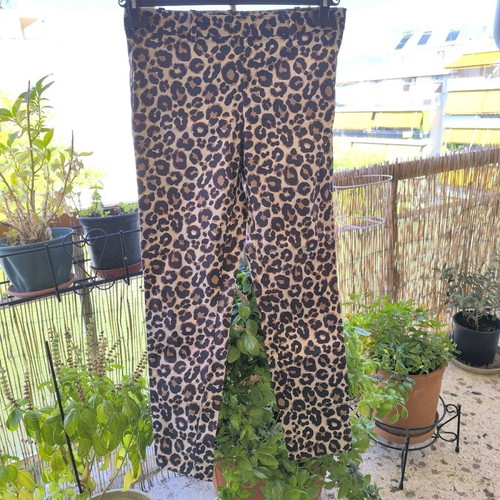 Leopard Skinny Pants Size M Like New