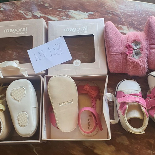 Baby shoes size 18 new, set of 4 pairs