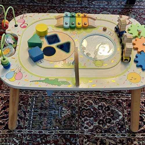 ELC Early Learning Centre wooden activity table used