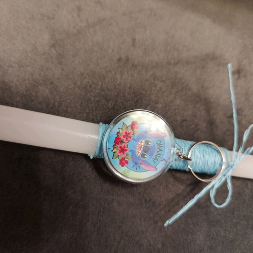 Stitch Candle 25cm new with Ohana keychain