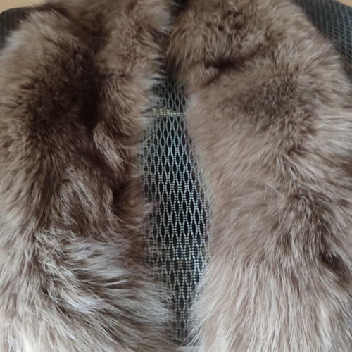 Fur collar new Marco Gianotti, dyed fox fur, 15 x 90 cm