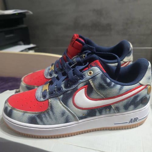 Nike Air Force 1 Low Acid Washed Denim sneakers size 42.5
