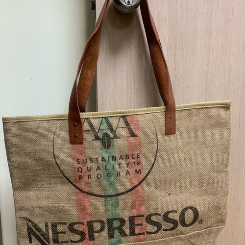 Nespresso tote bag like new, beige and brown