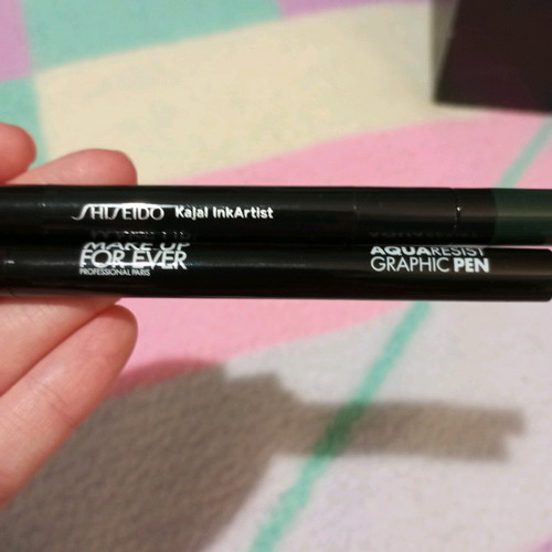 Set Mac single eyeshadow, Make Up For Ever eyeliner and Shisheido Kajal InkArtist like new