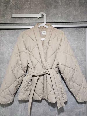 Зимно яке тип кимоно като ново, бежово, размер M