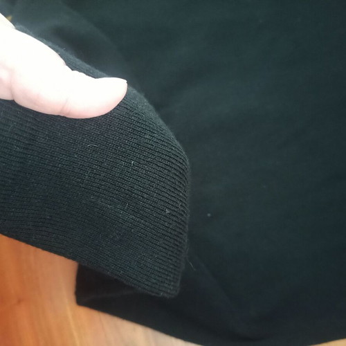 Wiya black knit dress mixi with pleated detail one size oversized like new