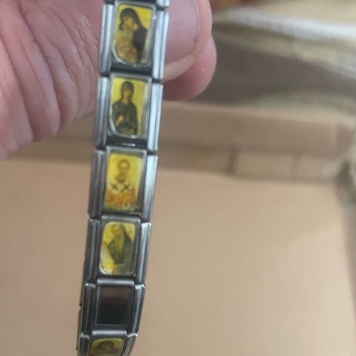 Saint Bracelets used, stainless steel, set of two