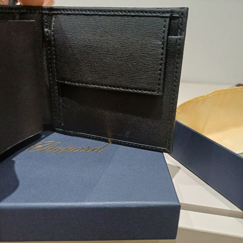 Chopard Classic Small Wallet new, black grained calfskin