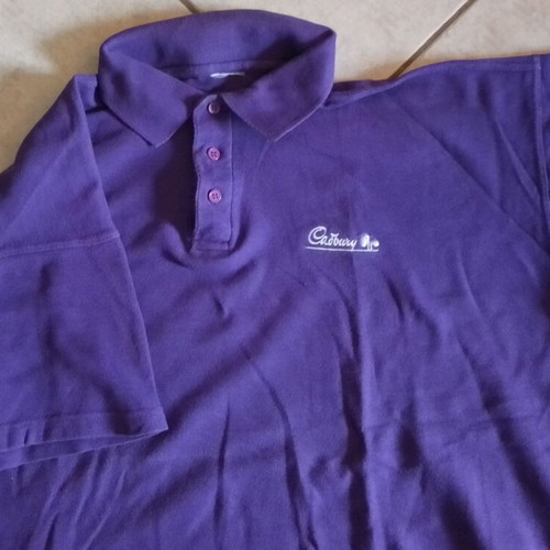 Cadbury men's polo shirt like new, size L, purple