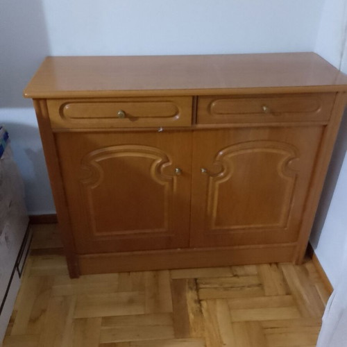 Entryway mirror and shoe cabinet furniture set