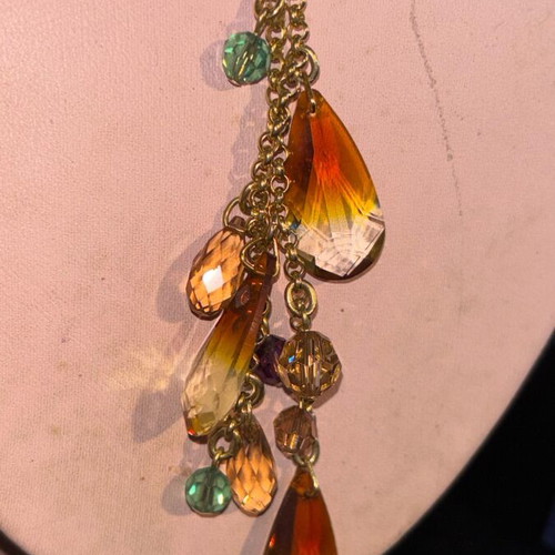 Swarovski vintage necklace gold color