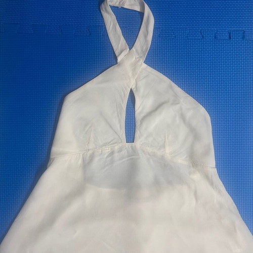 Zara White Y2K Halter-neck Top Size XS Like New