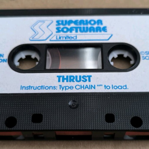 Thrust (Superior Software) BBC Micro / Electron cassette like new, complete in box