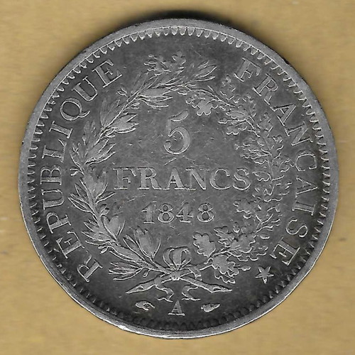 France 5 francs 1848 Hercules - A coin used, silver