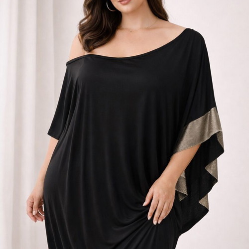 Happy Sizes dress like new 4XL black and gold