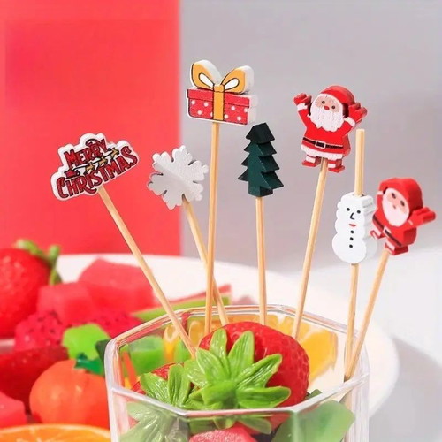 Christmas decorative wooden sticks set of 10 pieces new