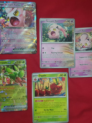 Κάρτες Hydrapple EX και Scream Tail EX καινούργιες Pokemon