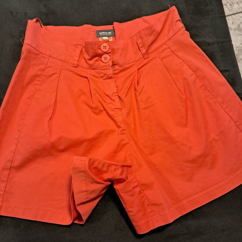Happening No36 coral cotton high-waisted bermuda shorts like new