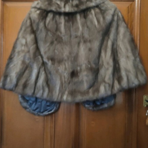 Etol mink fur cape like new, gray brown