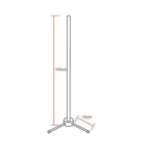 Modern Minimal Floor Lamp Black 100cm LED 16W with Wireless Remote