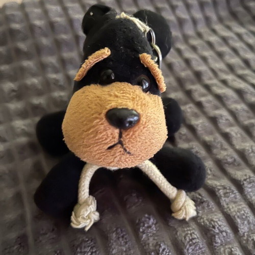 Dog keychain new, black
