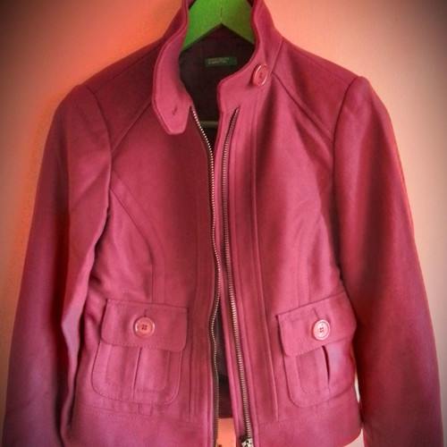 Benetton women's jacket like new, violet, size Small