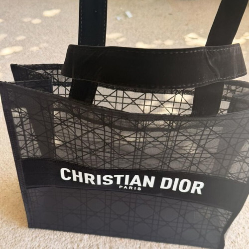 Dior Beauty black transparent tote bag