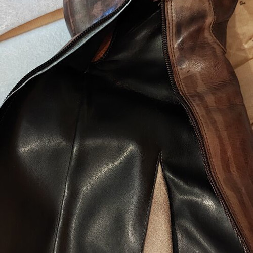 Leather women's boots size 37 used, tan color, Italian