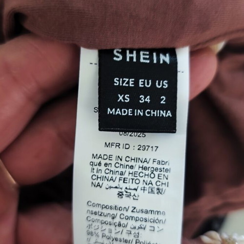 Shein Strapless Dress like new, black and brown