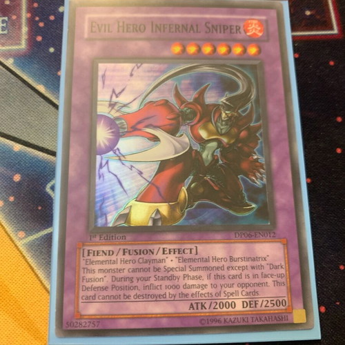 Evil Hero Infernal Sniper Yugioh card new 1st edition