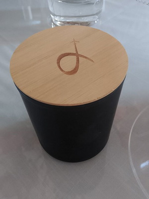 Collectible candle with Athens Airport logo used