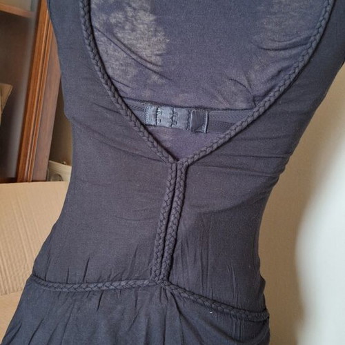 Darkcore Victorian Style Black Top size S like new with open back
