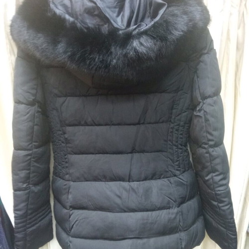 Yookie women's short winter jacket black new with removable fur