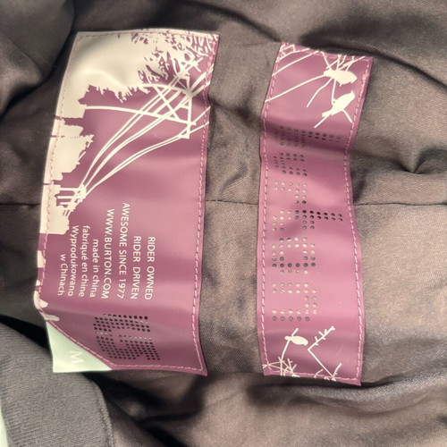 Burton women's snowboard pants used, size Medium, discoloration