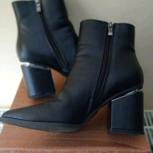 Ankle boots with a unique heel!!