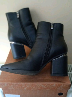 Ankle boots with a unique heel!!