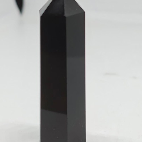 Obsidian decorative obelisk like new, natural black crystal