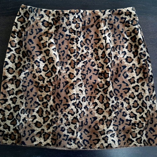 Vintage Leopard Skirt Gianni Rodini like new, mini with fur texture