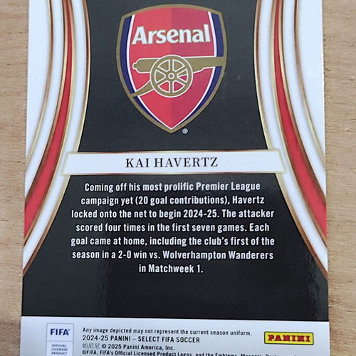 KAI HAVERTZ 2024-25 Panini Select Equalizers Silver Prizms card new, Arsenal