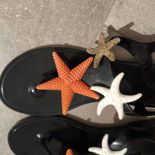 Exe Vintage Jelly Sandals Starfish Design Size 37 Like New