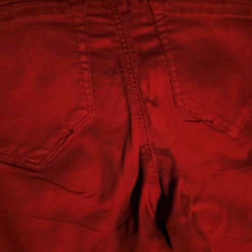 Bershka red pants like new, cotton and elastic size L