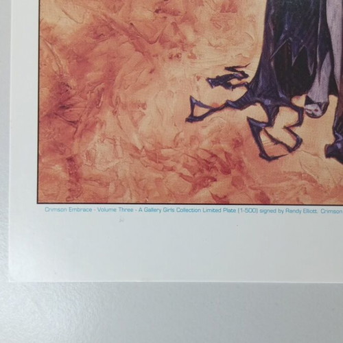 Crimson Embrace limited edition art print by Randy Elliott 1996 new