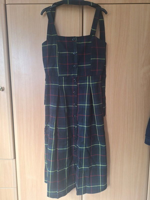 Celestino dress with pleats, belt and buttons like new, size M