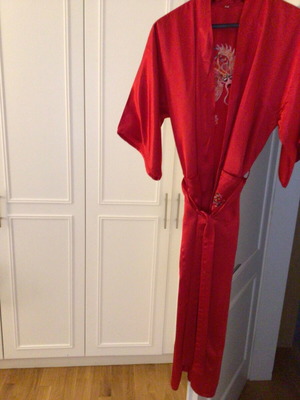 Kimono long red used, size M