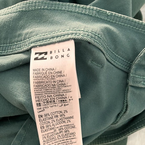 Billabong high-waisted pants size S like new, green