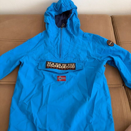 Napapijri Skidoo blue anorak jacket with hood
