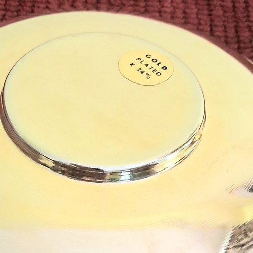 Collectible 17cm Plate with 24K Gold Plated Vergina Sun