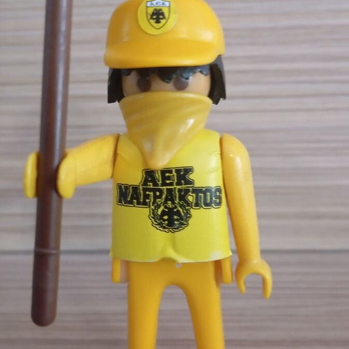 Playmobil AEK Fan Figure like new with team flag