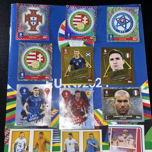Topps UEFA EURO 2024 Stickers lot like new with foil, gold, legends